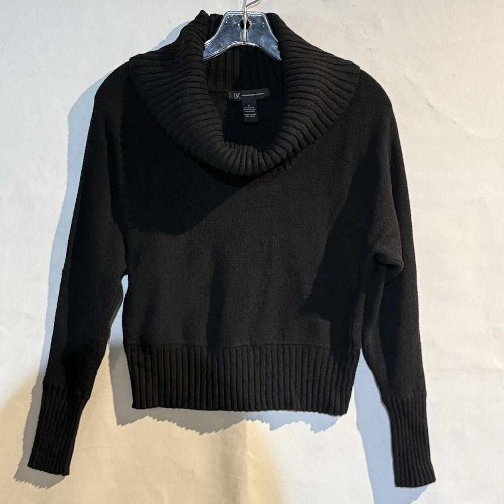 INC international concepts Black Knit Women’s Turtleneck Sweater Size Small